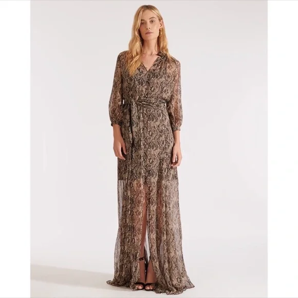 NWT Veronica Beard Ascot Silk Maxi Dress Sz 0 - Picture 1 of 5